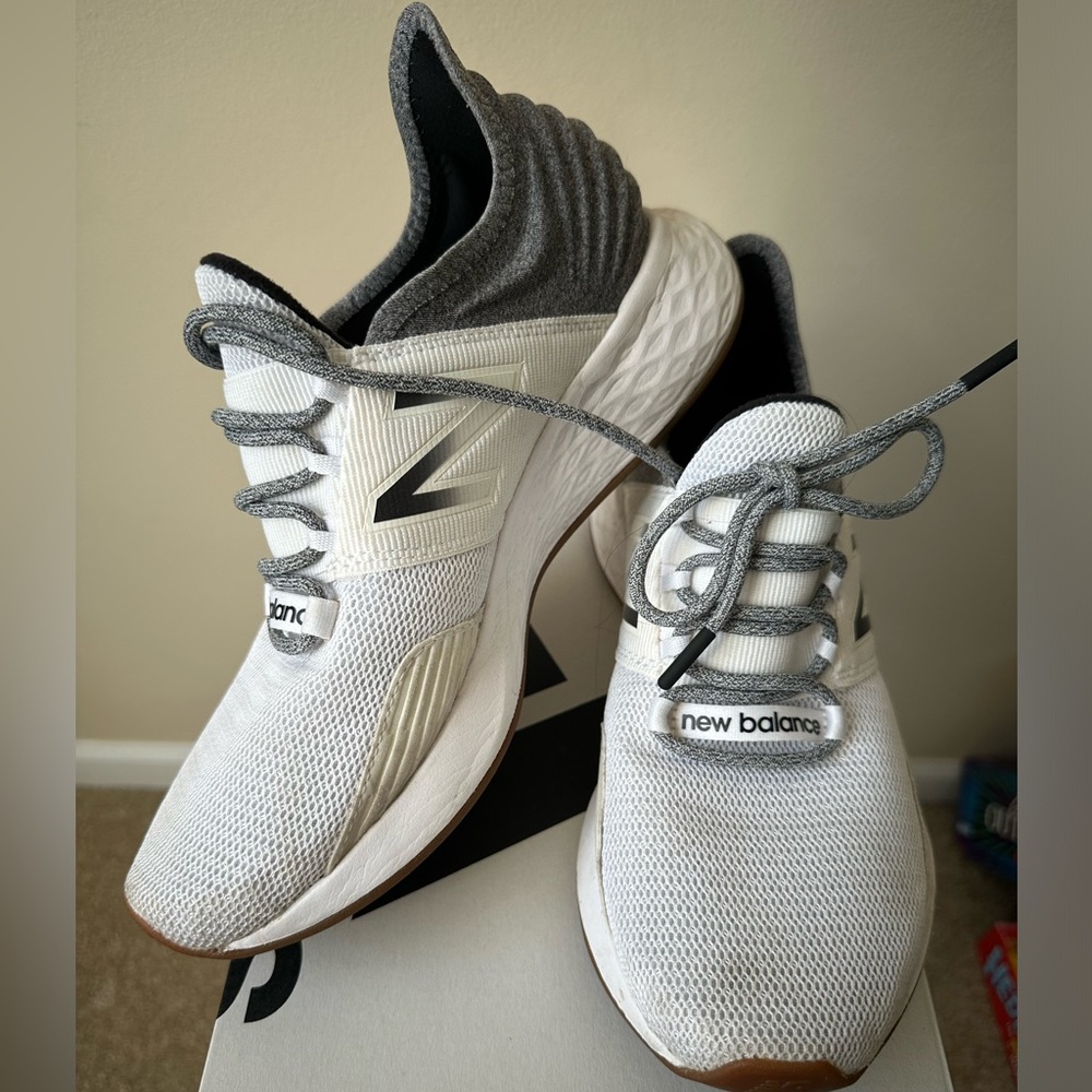 New Balance White and Gray Athletic Shoes
